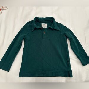Little Sleepies Hunter green collared shirt